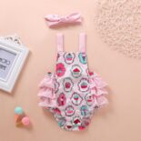 New summer baby girl sling cute ice cream polka dot print