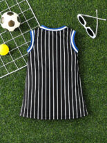 Sleeveless striped round neck T-shirt, summer baby - Image 3