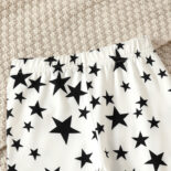 Girls' leggings: spring and autumn thin pants worn outside, small and medium-sized children's pants are versatile, casual and have star prints - Image 3