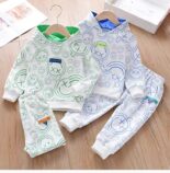 Girls' Spring and Autumn Outfit New Boys' Baby Clothes Children's Autumn Two-Piece Trendy Children's Clothes - Image 5
