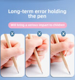 Clicker bear pencil elementary school student corrects grip posture with hole pencil 2b triangle grip child beginner 2b than HB pen - Image 6