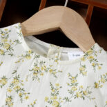 New Baby Girl Lace Mesh Printed Dress - Image 4