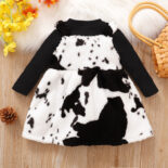 Children's clothing autumn and winter new item for girls, babies, cows, fluff, khai clothes, children's suit skirt - Image 2