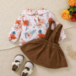 New baby and baby casual style corduroy children's dress set - Image 2