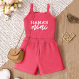 Baby Summer Suspenders Two-Piece Set Girls Shorts T-Shirt Infant Set - Image 4