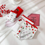 4pack Red cherry cute ladies cotton briefs seamless sweet girl panties - Image 4