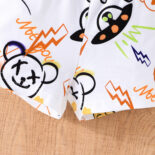 The baby boy round neck is printed with handsome sunglasses, bear + pants, fashionable, versatile, casual - Image 7