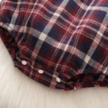 Autumn new woolen doll collar plaid girl baby triangle sweater - Image 4