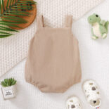 Cross-border infant neutral corduroy dinosaur towel embroidered suspender Ha Yi E2425 - Image 8