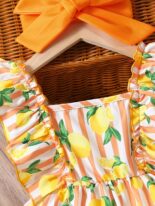 New summer baby girl floral lace suspender with small, fresh, sweet and cute princess countryside style dress for girls - Image 4