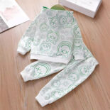 Girls' Spring and Autumn Outfit New Boys' Baby Clothes Children's Autumn Two-Piece Trendy Children's Clothes - Image 4