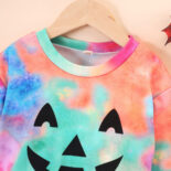 Children's Clothing for Kids and Girls Autumn and Winter Gradient Colorful Pullover Sweatshirt - Image 3