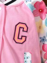 Children and girls spring and autumn floral print long sleeve letter single-breasted long sleeve fashion jacket tide - Image 4