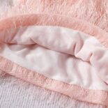 Children's clothing  style plush long-sleeved round neck pullover top with plush short skirt two-piece set for small and medium-sized children - Image 10