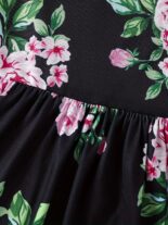 Spring and Autumn Baby Set Baby Girl Fawn Embroidery Short Denim Jacket Printed Skirt Two Piece Set - Image 9