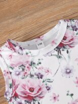 Baby girl spring and autumn sleeveless fawn print dress denim embroidery long sleeve jacket - Image 8