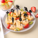 Fruit Fork Space Man Ninja White Cat Finger Lucky Cat Elephant Cute Mini Bento Sticks Animals Kids - Image 3