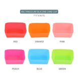 Rectangular silicone cake cup household muffin cup jelly pudding DIY cake baking mold - Image 3