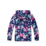 Girls candy color waterproof breathable outdoor children's jacket printed open chest hooded jacket jacket windbreaker - Image 2