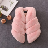 Children's fur vest autumn and winter new imitation rabbit fur children's thickened warm cotton jacket for women - Image 3