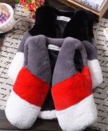 New children's fur vest 2-8 boys and girls sweater otter rabbit hair shoulder imitation fur spliced coat tide - Image 2