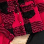 Children's clothing: small children's suspender jumpsuits, fur plaid long-sleeved jackets, trendy girls - Image 4