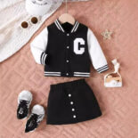Baby personalized baseball uniform short skirt set