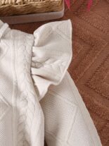 Autumn and winter style girl texture wrinkled flying sleeve princess dress - Image 5