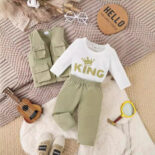 Summer new sports boys' three-piece suit - Image 2