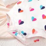 Bow White Heart Stitching Long Set - Image 4