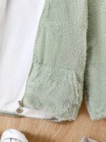 New Baby Coat with Hairy Zipper for Autumn and Winter, Hooded Cute Thick Coat - Image 4