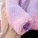 Children's clothing autumn and winter new children's suspender jumpsuit lamb wool tie-dye long sleeve - Image 5