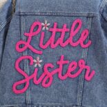 Girls denim jacket new 0-3 years old clothes spring and autumn clothes children's autumn letter tops - Image 4