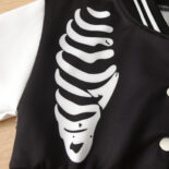 Style personality fashionable style girls baseball long sleeve jacket printed skirt set - Image 5