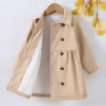 Children's autumn and winter new children's clothing buttons long-sleeved jacket