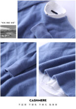 Autumn and winter new men's cashmere sweater thickened pullover solid color sweater business casual loose wool knit base layer - Image 6