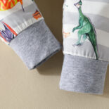 Autumn baby clothing set, boys' baby dinosaur long sleeved printed jumpsuit, long pants, hat, three piece set - Image 10