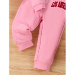 Women's Baby Fashion Letter Printed Hoodie 3-Piece Set Casual Outing Set Batch - Image 5