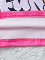 Summer small children girls round neck letter print short sleeve top = flower print trousers tide - Image 7