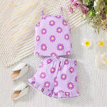 Girls Children's Skirt New Summer Camisole Skirt Version Children's Skirt Floral Children's Suit Children's Wear - Image 2