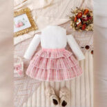 Autumn and winter new girls and baby girls long-sleeved trend suit two-piece set - Image 2