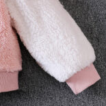 Children's Clothing New Girls Autumn and Winter Short Plush Lapel Casual Jacket - Image 6