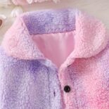Children's clothing autumn and winter new children's suspender jumpsuit lamb wool tie-dye long sleeve