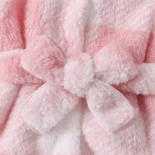 Winter Fleece Thickened Baby Girl New Coral Velvet Sweet Flannel Vest Three-Piece Set - Image 5