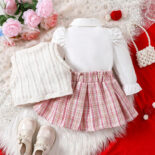 Autumn and winter 1-3 years old baby girl baby skirt set children's A-line skirt girls children's clothes children's suit - Image 2