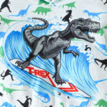 New fall two-piece baby boy athleisure dinosaur print pattern hooded long-sleeved top and trouser set - Image 4