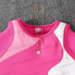 Children's clothing vest little virgin summer short pit strip print round neck knit vest - Image 2
