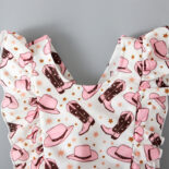 Children's summer style Girls Hipster Fan Sleeveless Printed Backless One-piece Swimsuit Children's Wear - Image 3