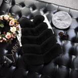Girls middle-aged imitation fox fur stitching vest middle-length children's winter imitation fur coat girl vest - Image 5