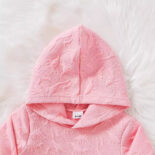 Children's Spring and Autumn Children's Dinosaur Baby Girl Baby Cute Casual Hooded Sweatshirt - Image 3